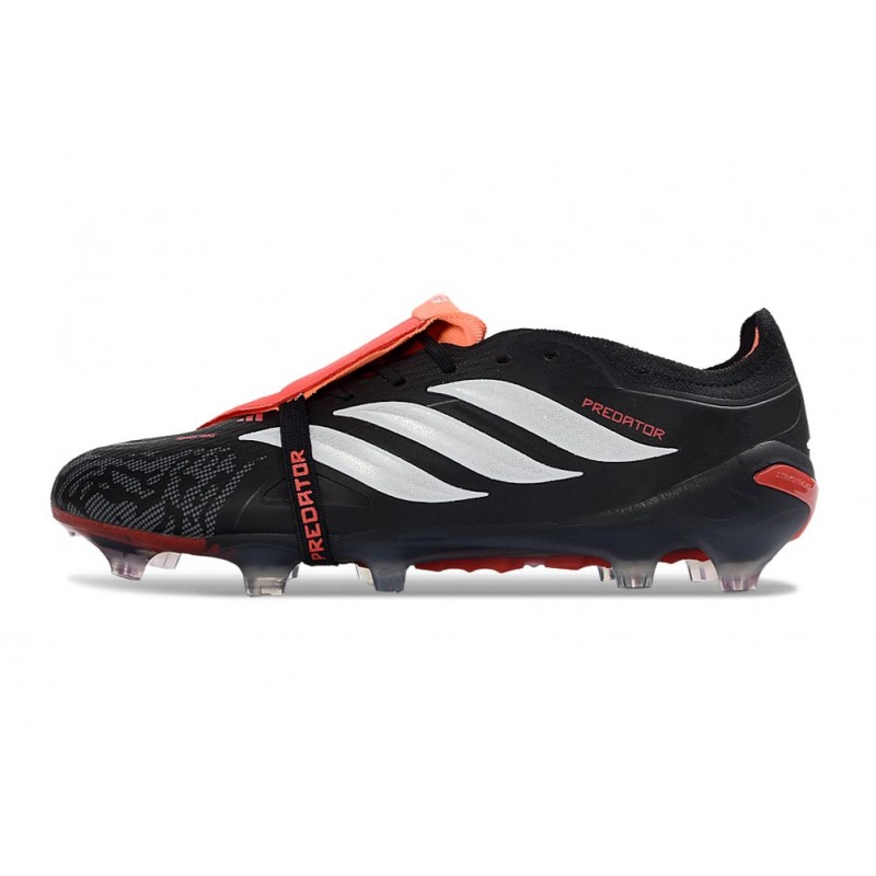 Chaussures de foot adidas Predator Elite FT FG Noir Blanc Ftwr Rouge Lucide