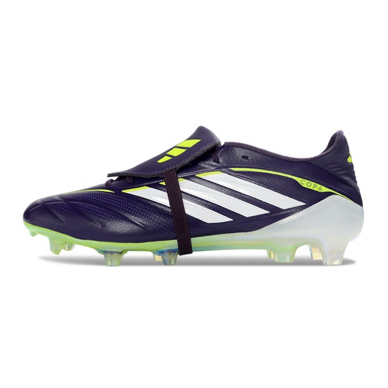 Chaussure de Foot adidas Predator Elite Tongue FG Noir Blanc Vert