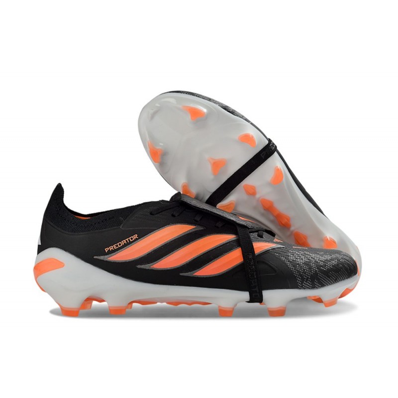 Chaussure de Foot adidas Predator Elite Tongue FG Noir Orange – Image 3