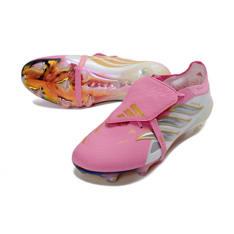 Chaussure de Foot adidas Predator Elite Tongue FG Rose Blanc – Image 5