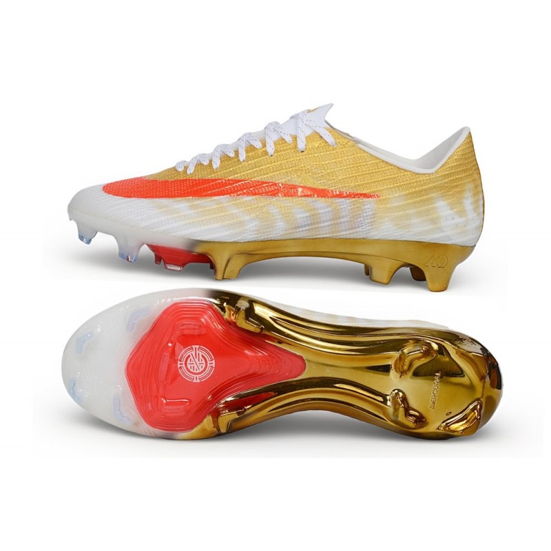 Chaussure de foot Nike Air Zoom Mercurial Superfly XI Elite FG CR7 Or Rouge – Image 2