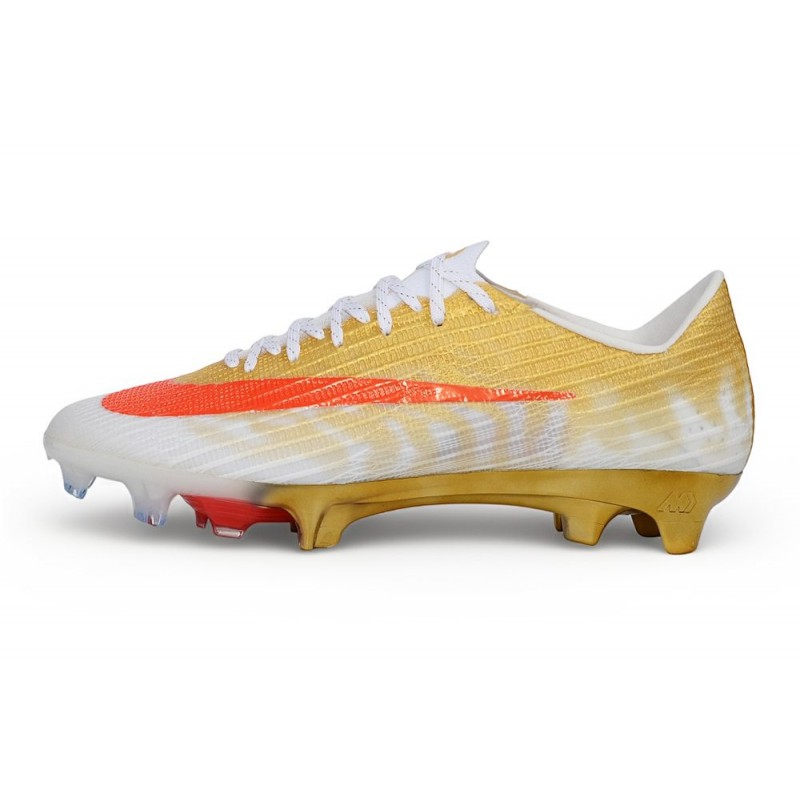 Chaussure de foot Nike Air Zoom Mercurial Superfly XI Elite FG CR7 Or Rouge