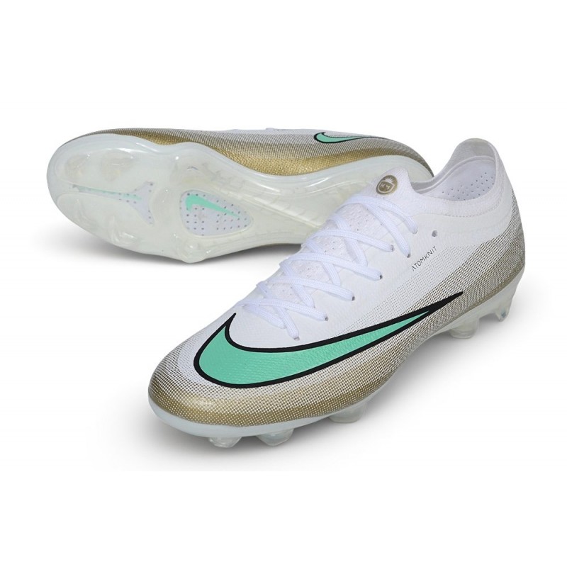 Chaussures de foot Nike Mercurial Vapor 17 Elite FG Blanc Vert luminescent Mtlc Or – Image 5