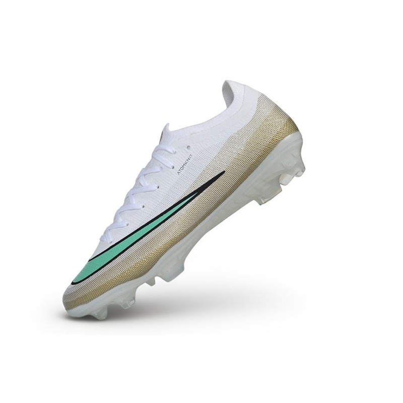 Chaussures de foot Nike Mercurial Vapor 17 Elite FG Blanc Vert luminescent Mtlc Or – Image 6