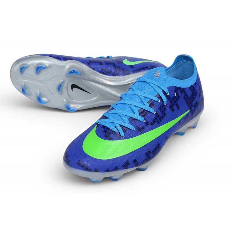 Chaussures de foot Nike Mercurial Vapor 17 Elite FG Bleu Vert – Image 5