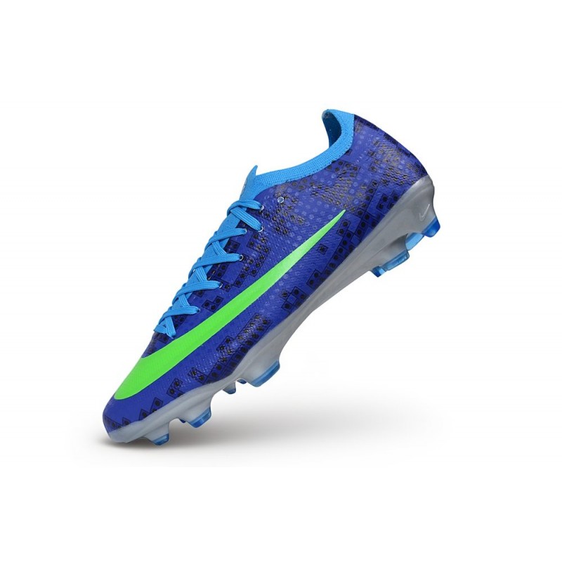 Chaussures de foot Nike Mercurial Vapor 17 Elite FG Bleu Vert – Image 6