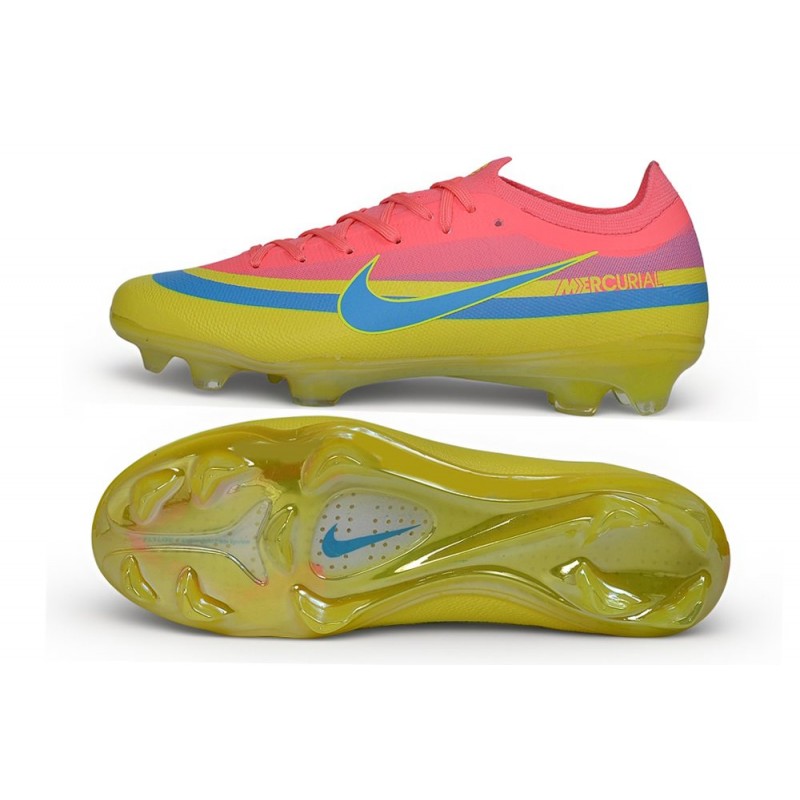 Chaussures de foot Nike Mercurial Vapor 17 Elite FG Rouge Jaune Bleu – Image 2