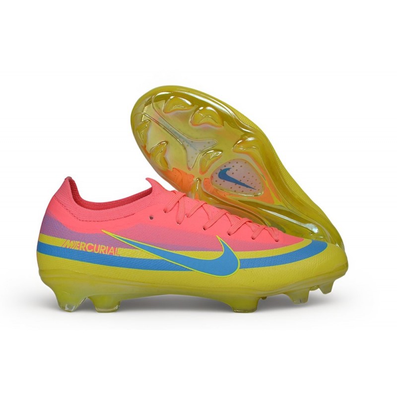 Chaussures de foot Nike Mercurial Vapor 17 Elite FG Rouge Jaune Bleu – Image 3