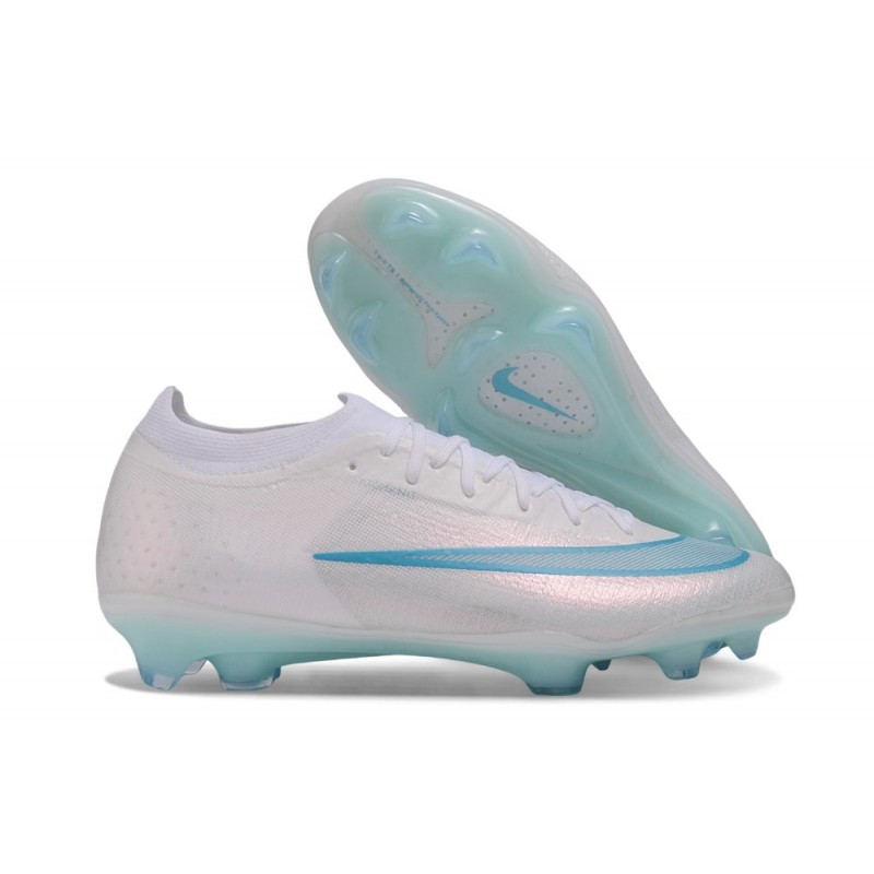 Chaussure de foot Nike Zoom Mercurial Vapor 17 Elite FG Blanc Bleu – Image 3