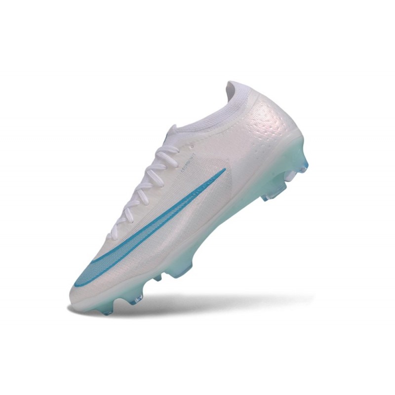 Chaussure de foot Nike Zoom Mercurial Vapor 17 Elite FG Blanc Bleu – Image 6