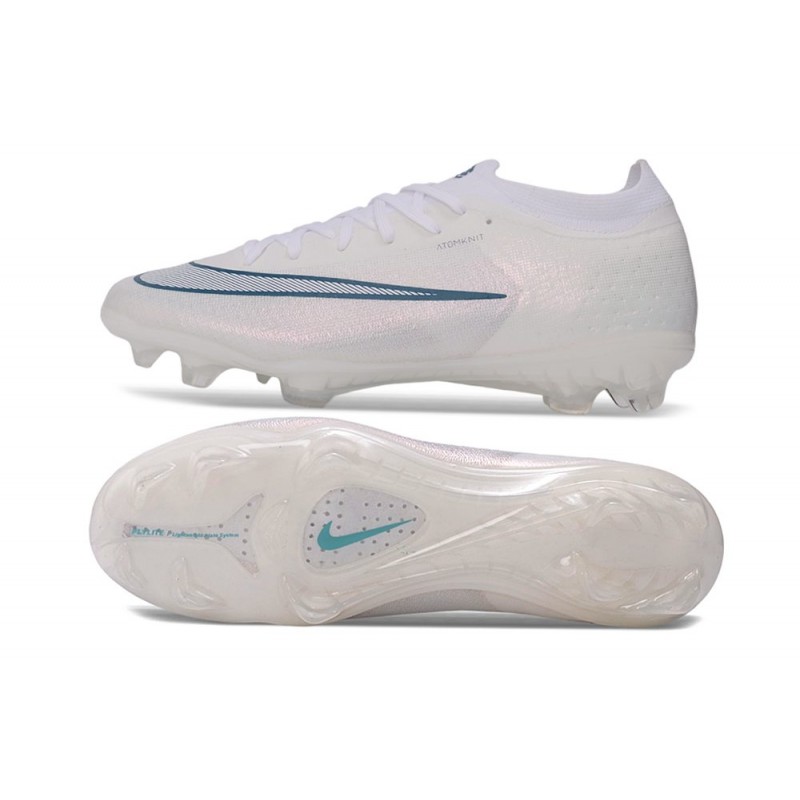 Chaussure de foot Nike Zoom Mercurial Vapor 17 Elite FG Blanc Bleu Ciel – Image 2