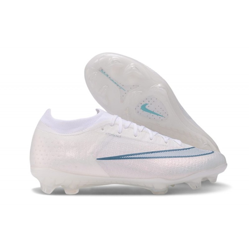 Chaussure de foot Nike Zoom Mercurial Vapor 17 Elite FG Blanc Bleu Ciel – Image 3