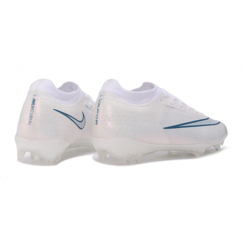 Chaussure de foot Nike Zoom Mercurial Vapor 17 Elite FG Blanc Bleu Ciel – Image 4