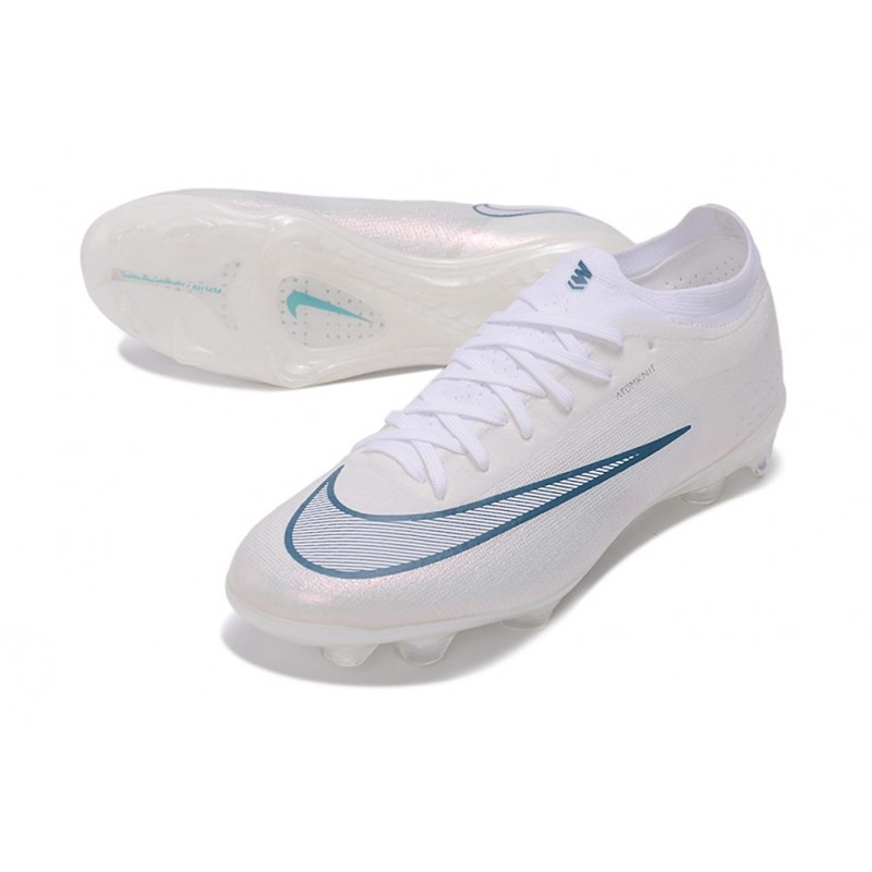 Chaussure de foot Nike Zoom Mercurial Vapor 17 Elite FG Blanc Bleu Ciel – Image 5