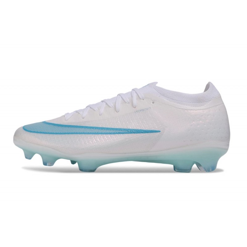 Chaussure de foot Nike Zoom Mercurial Vapor 17 Elite FG Blanc Bleu