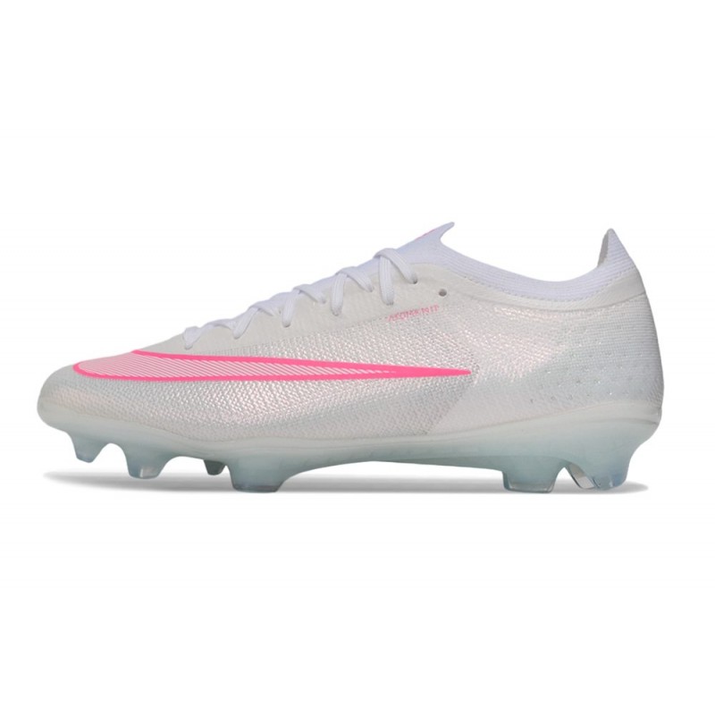 Chaussure de foot Nike Zoom Mercurial Vapor 17 Elite FG Blanc Rose