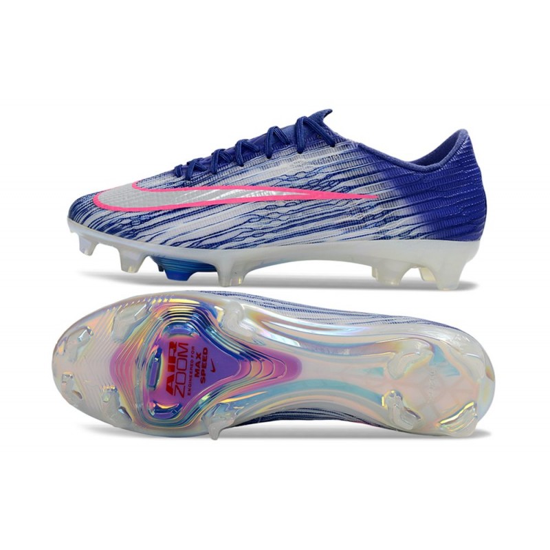 Chaussure de foot Nike Zoom Mercurial Vapor 17 Elite FG Bleu Argent – Image 2