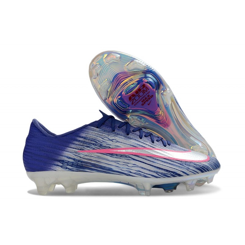 Chaussure de foot Nike Zoom Mercurial Vapor 17 Elite FG Bleu Argent – Image 3