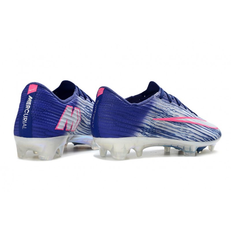 Chaussure de foot Nike Zoom Mercurial Vapor 17 Elite FG Bleu Argent – Image 4