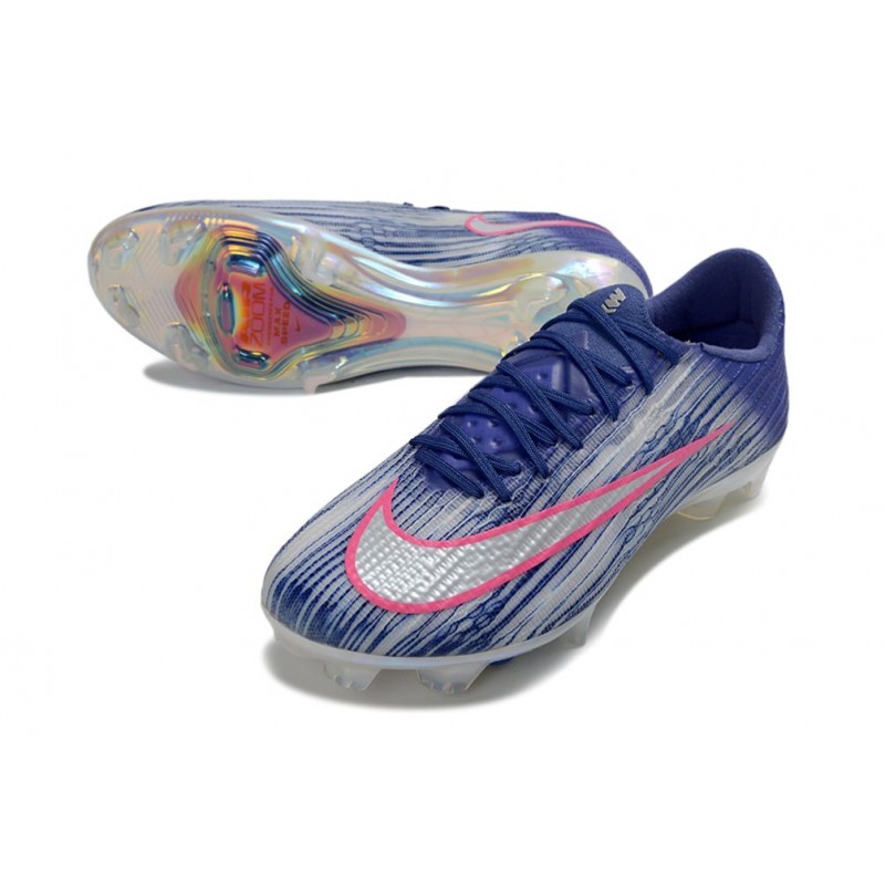 Chaussure de foot Nike Zoom Mercurial Vapor 17 Elite FG Bleu Argent – Image 5