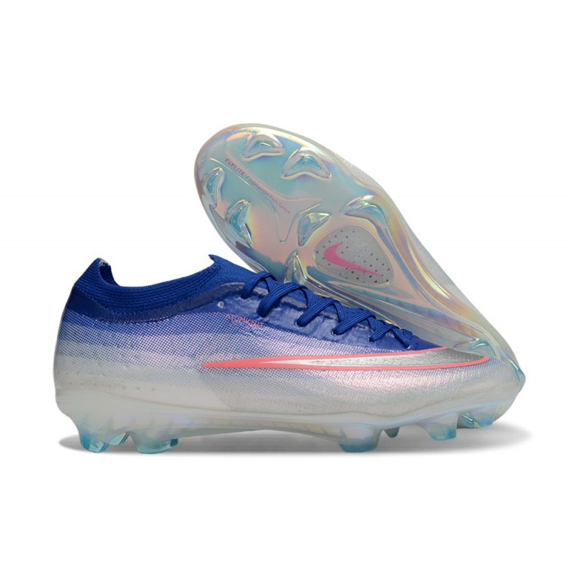 Chaussure de foot Nike Zoom Mercurial Vapor 17 Elite FG Bleu Argent Rose – Image 3