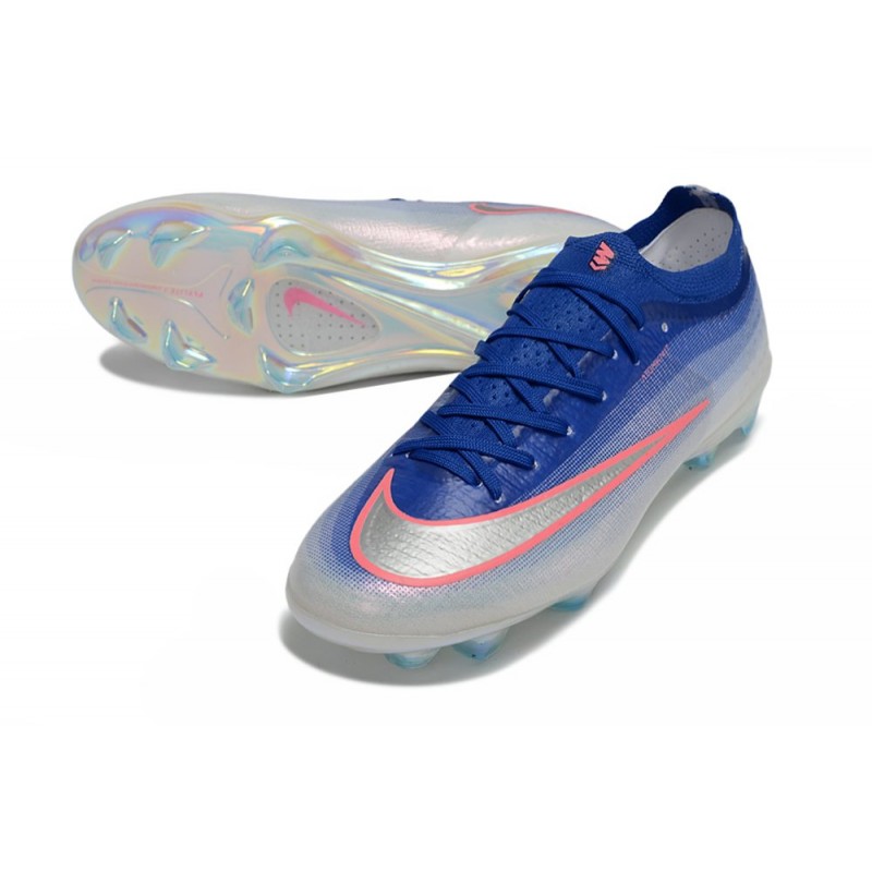 Chaussure de foot Nike Zoom Mercurial Vapor 17 Elite FG Bleu Argent Rose – Image 5