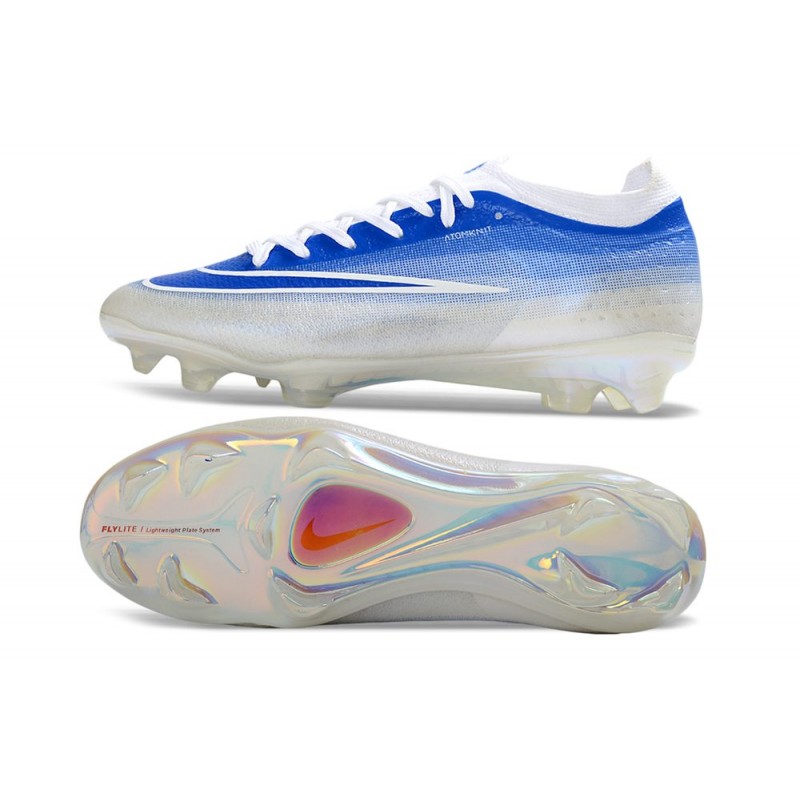 Chaussure de foot Nike Zoom Mercurial Vapor 17 Elite FG Bleu Blanc – Image 2
