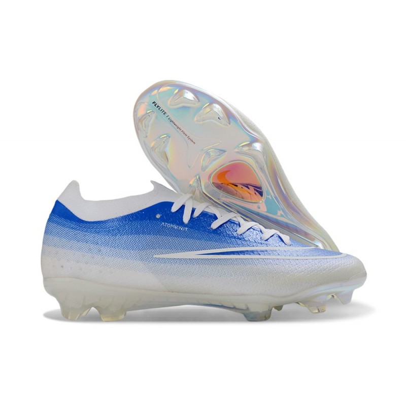 Chaussure de foot Nike Zoom Mercurial Vapor 17 Elite FG Bleu Blanc – Image 3