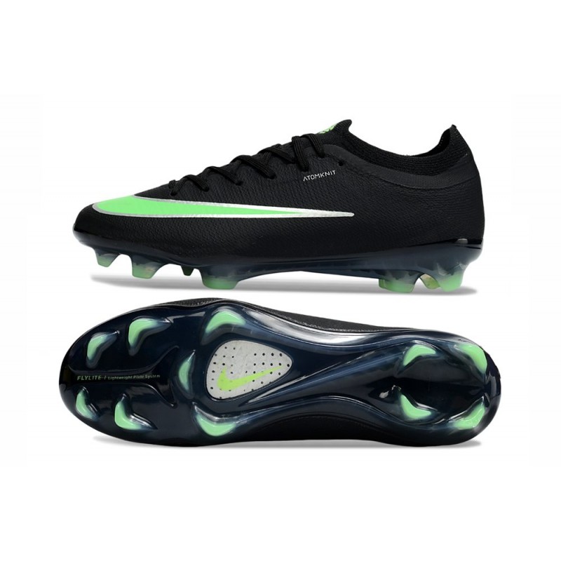 Chaussure de foot Nike Zoom Mercurial Vapor 17 Elite FG Noir Vert Illusion – Image 2