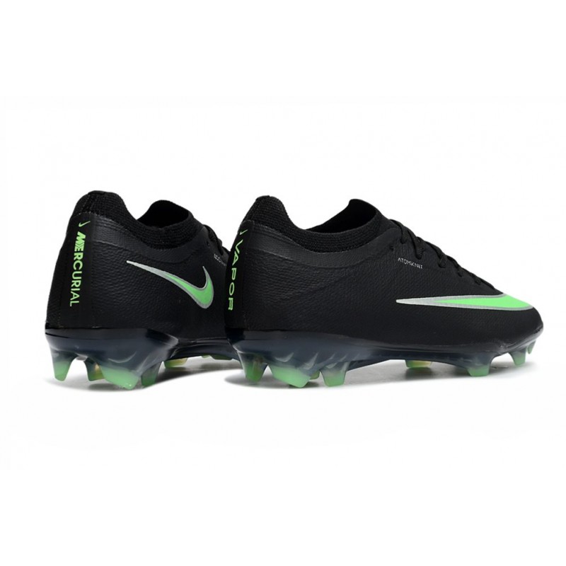 Chaussure de foot Nike Zoom Mercurial Vapor 17 Elite FG Noir Vert Illusion – Image 4