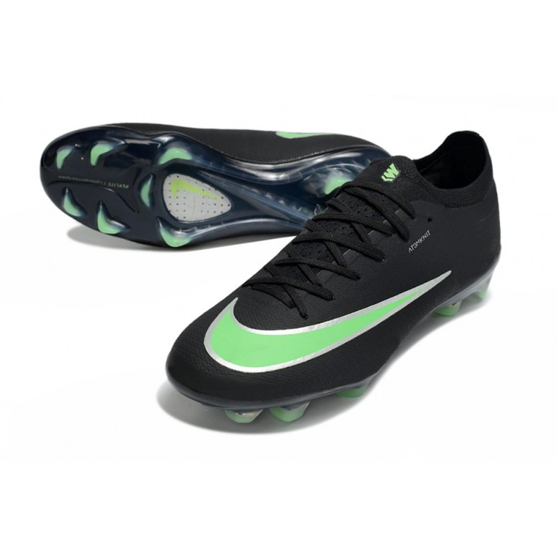 Chaussure de foot Nike Zoom Mercurial Vapor 17 Elite FG Noir Vert Illusion – Image 5