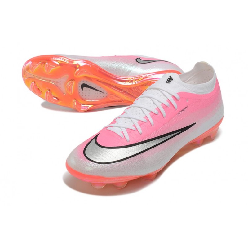 Chaussure de foot Nike Zoom Mercurial Vapor 17 Elite FG Rose Argent – Image 5