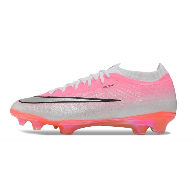 Chaussure de foot Nike Zoom Mercurial Vapor 17 Elite FG Rose Argent