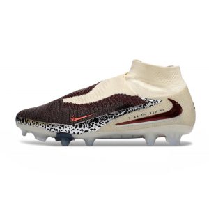 Chaussure de football Neuf Nike Phantom 6 High Elite FG Bordeaux Crush Rouge Univ Fossile