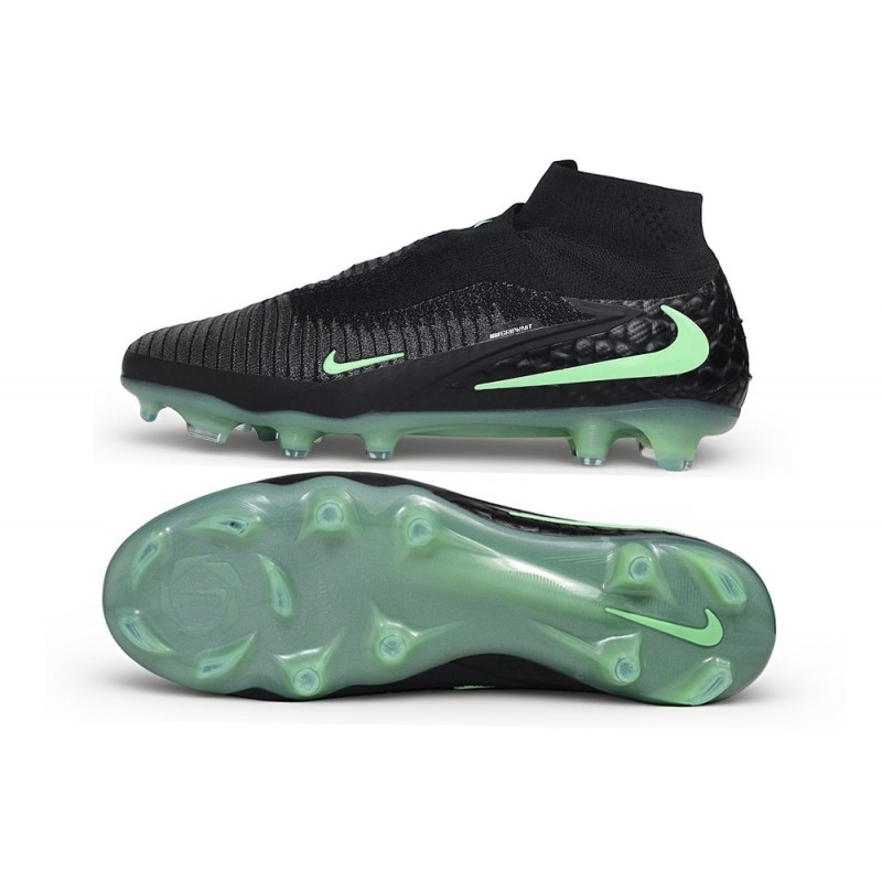 Chaussure de football Neuf Nike Phantom 6 High Elite FG Noir Vert Illusion – Image 2