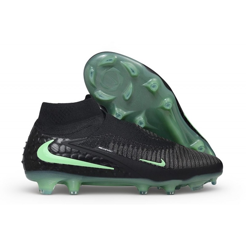 Chaussure de football Neuf Nike Phantom 6 High Elite FG Noir Vert Illusion – Image 3