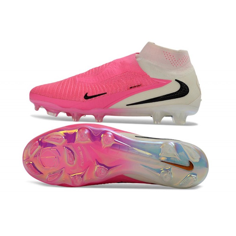 Chaussure de football Neuf Nike Phantom 6 High Elite FG Rose Blanc Noir – Image 2