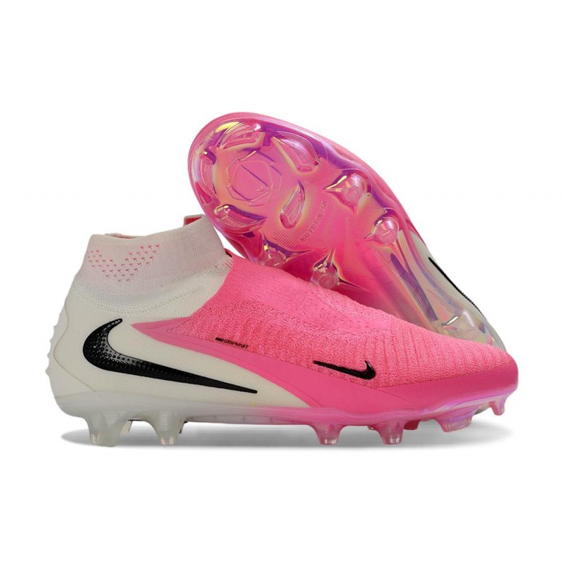 Chaussure de football Neuf Nike Phantom 6 High Elite FG Rose Blanc Noir – Image 3