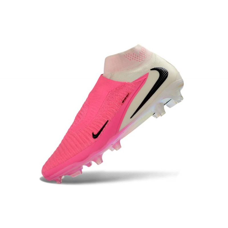 Chaussure de football Neuf Nike Phantom 6 High Elite FG Rose Blanc Noir – Image 6