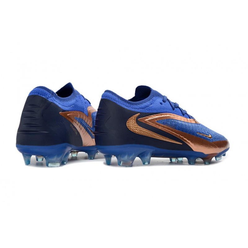 Chaussures Foot Nike Phantom 6 Low Elite FG Bleu Marine Bronze Métallique – Image 4