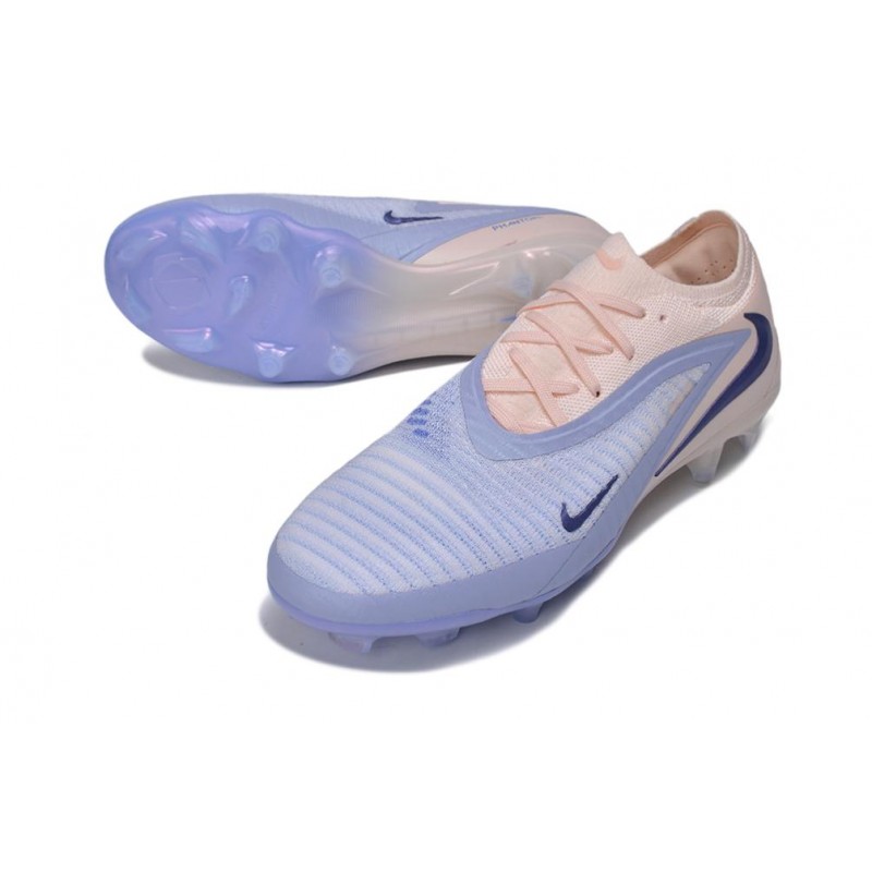Chaussures de Foot Nike Phantom 6 Low Elite FG Bleu lavande Pêche pâle – Image 5