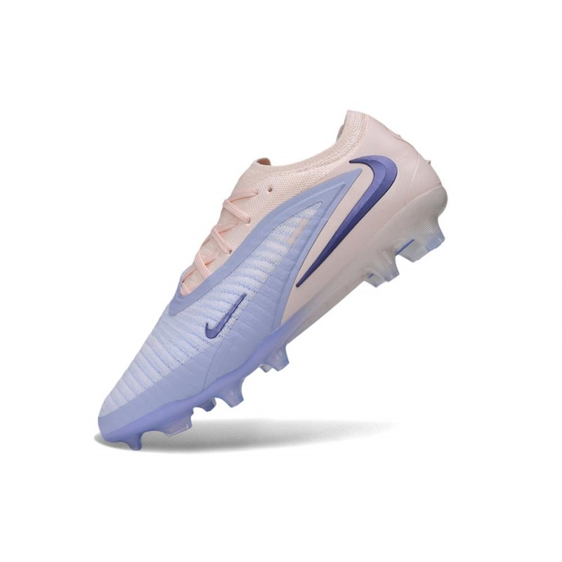Chaussures de Foot Nike Phantom 6 Low Elite FG Bleu lavande Pêche pâle – Image 6