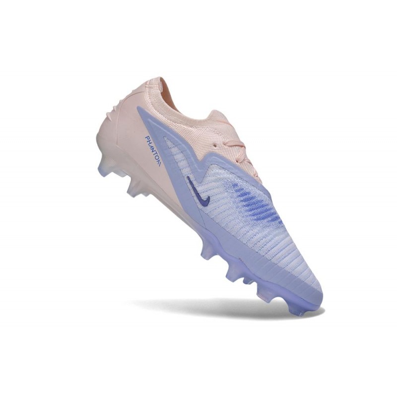 Chaussures de Foot Nike Phantom 6 Low Elite FG Bleu lavande Pêche pâle – Image 7