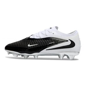 Chaussures Foot Nike Phantom 6 Low Elite FG Noir Blanc