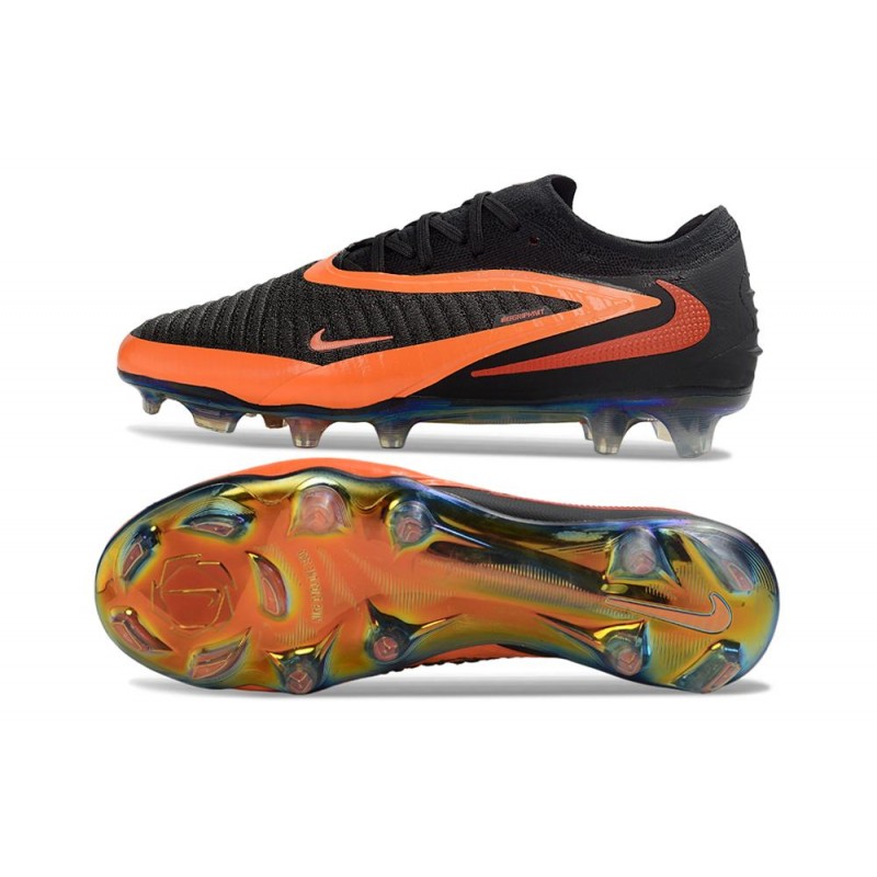 Chaussures foot Nike Phantom 6 Low Elite FG Noir Brt Rouge foncé – Image 2