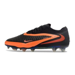 Chaussures foot Nike Phantom 6 Low Elite FG Noir Brt Rouge foncé