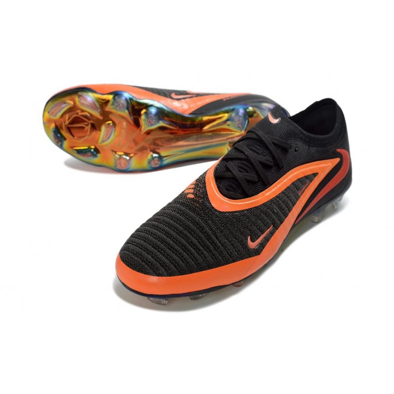 Chaussures foot Nike Phantom 6 Low Elite FG Noir Brt Rouge foncé – Image 5